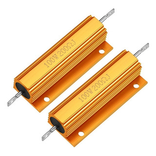2 Resistencias De Carcasa De Aluminio Bobinadas 100w 200 Ohm 2 Resistencias De Carcasa De Aluminio Bobinadas 100w 200 Ohm