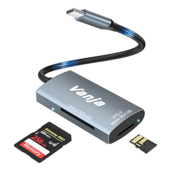 Vanja Lector De Tarjetas Usb C Sd 4.0, Lector De