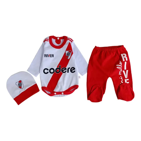 Conjunto Ajuar Bebe Algodon River Plate