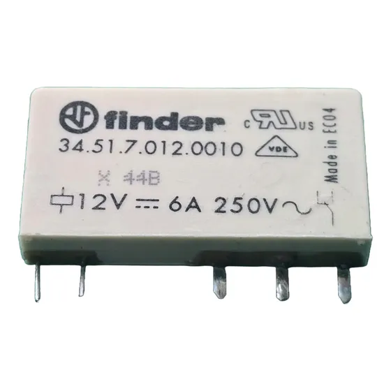 100x Rele 12v 6amp - 34.51.7.012.0010 - 5 Terminais Finder