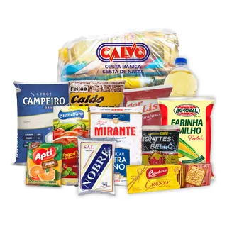 Cesta BĂĄsica SolidĂĄria Calvo 14 Itens Alimentar Bom Cesta BĂĄsica SolidĂĄria Calvo 14 Itens Alimentar Bom