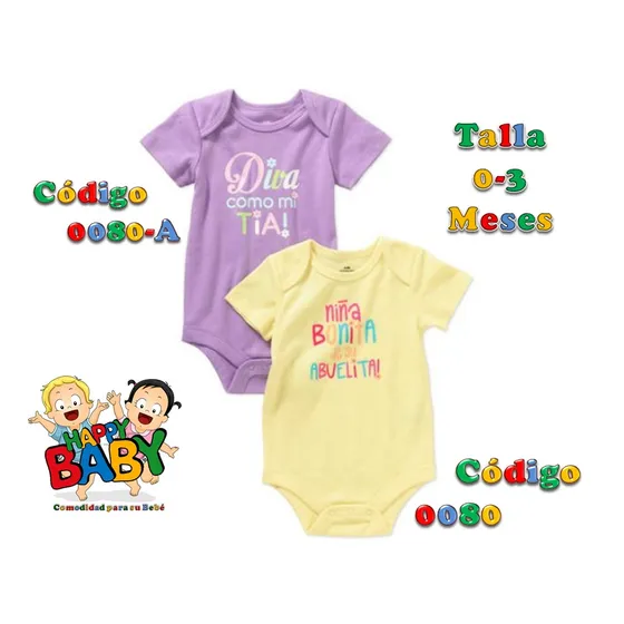 Ropa Para Niña Bodysuittes Estampado Individual