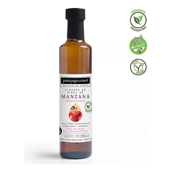 Vinagre De Manzana Organico Pampagourmet X250 Cm3