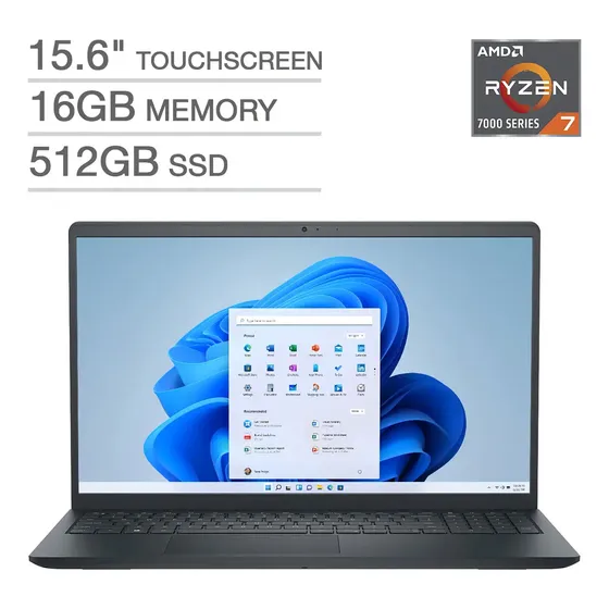 Dell Inspiron 3535 negro 16 GB 512 GB 60 Hz 1920 px x 1080 px Amd Radeon Graphics Amd Ryzen 7 7730u Windows 11 Home | Cuotas sin interés