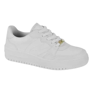 TĂȘnis Casual Branco Feminino Sola Reta Vizzano ConfortĂĄvel TĂȘnis Casual Branco Feminino Sola Reta Vizzano ConfortĂĄvel