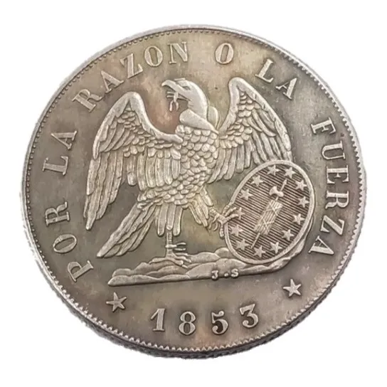 Moneda Antigua Chile 1 Peso 1853 Reproducción, Colección