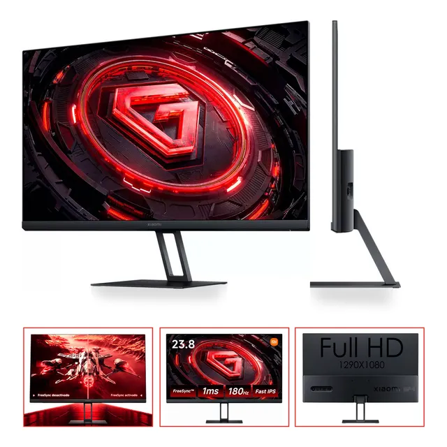 Xiaomi Gamer Monitor G24i 23.8 Pulgadas 1920x1080 Fhd Ips Dp A 180hz Negro Modelo P24fca-rggl 1ms De Respuesta Soporte Freesync Y G-sync Angulo De Inclinacion De 15°