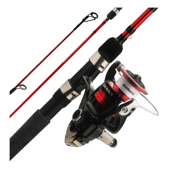 Shimano Sienna 1.98 Mts 2 Tramos Reel C 3000 Color Negro Red Lado De La Manija Derecho izquierdo