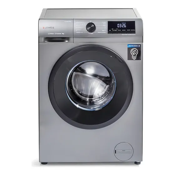 Lavarropas James Inverter de 8 Kg Carga Frontal Automático Silver | Cuotas sin interés