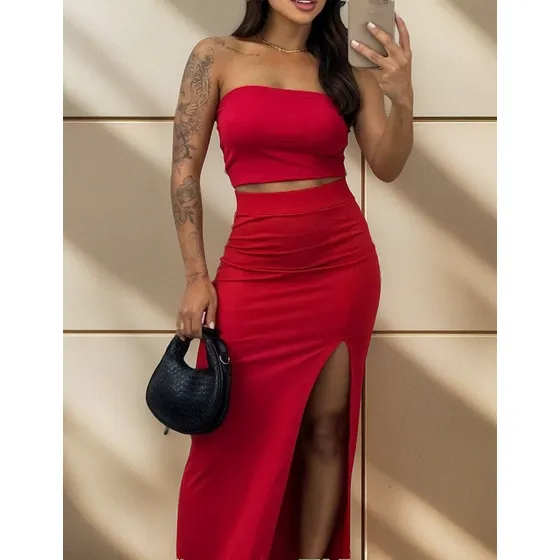 Conjunto De Dama Falda Y Top Maitenas Uruguay