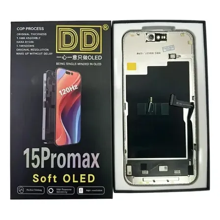 Tela Display iPhone 15 Pro Max Soft Oled 120hz Dd Preto