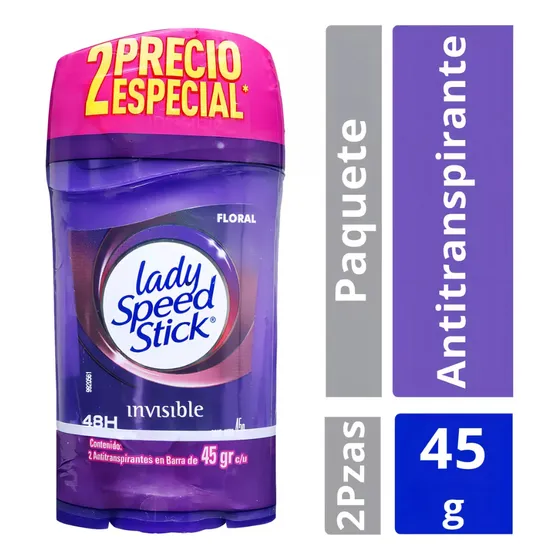 Desodorante En Barra Lady Speed Stick Floral X2 45 G