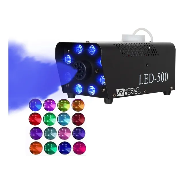 Máquina De Humo Rodeo Sonido Sk500 Con 3 Luz Led Máquinas De Nieblade 500w Para Color Negro
