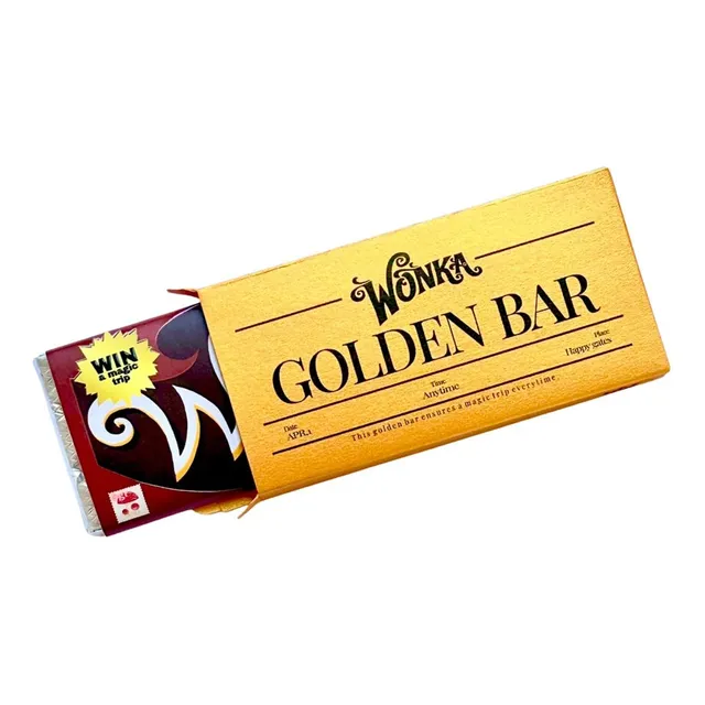 Chocolate Barra 5 Edicion Golden Wonka Setas Magic