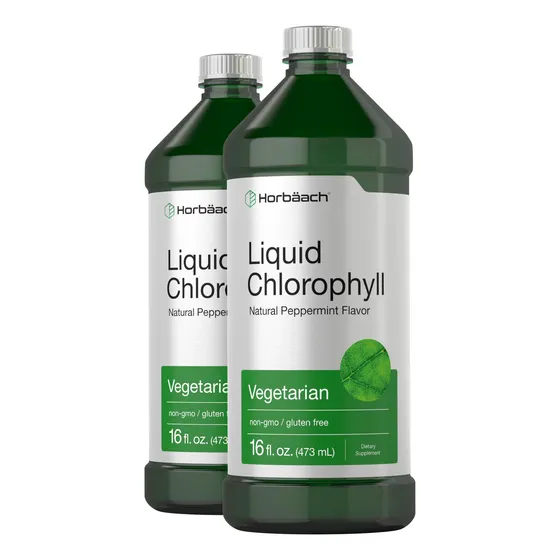 Suplemento Líquido De Clorofila Horbaach, 100 Mg, 960 Ml, 2