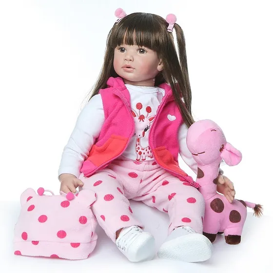 Bebe Aspecto Realista Silicona + Accesorios Jirafa Ggg-22