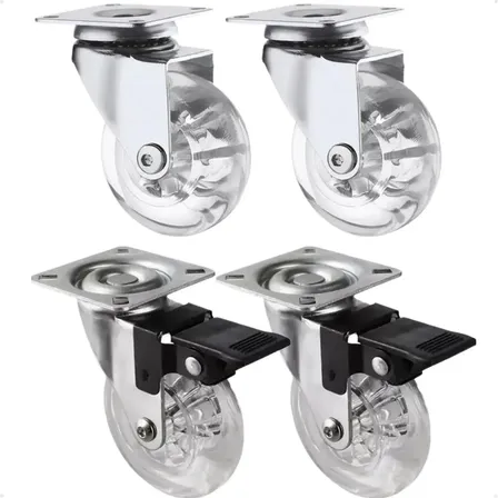 Kit 4 Rodízio Giratório Gel Silicone Rodinha Móveis 50mm - Compra Segura Ekom