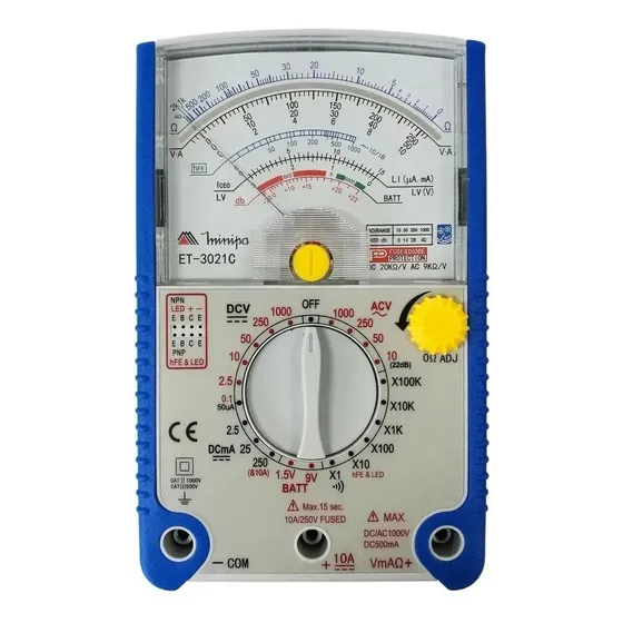 Multimetro Analogico Hfe Beep Bateria Et-3021c Minipa