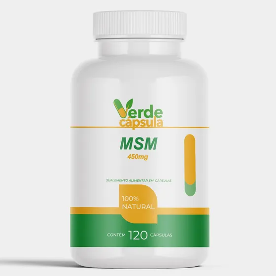Enxofre Orgânico Msm 450mg 120 Doses - Verde Cápsula