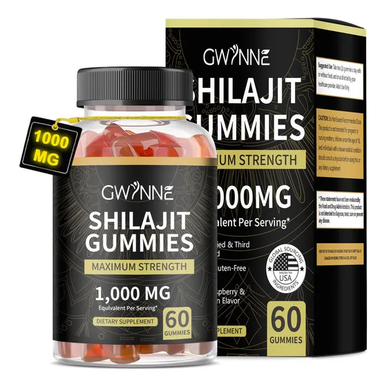 Gomitas De Shilajit 60 Unidades Sabor A Frambuesa Y Sandía Shilajit Ultra Gwynne 1000mg