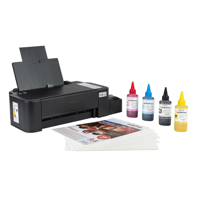 Impresora Epson L121 con hojas De Sublimación y tintas Color Negro