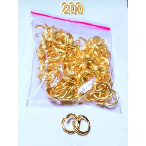 Aro Cero Dorado 5mm Para Llavero 500pack