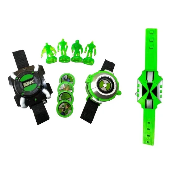 3 Relógios Ben10 Ominitrix Lançador Disco Luz E Som Criança