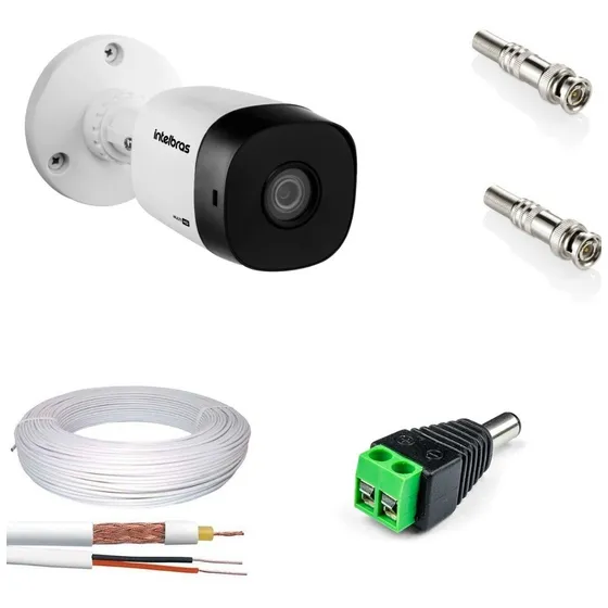 Kit Para Câmera Vhl 1120 B Com Conectores E Cabo Coaxial