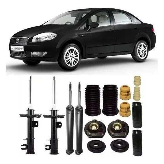 4 Amortecedor+4 Kit Suspensão Linea 2009 2010 2011 2012 2013