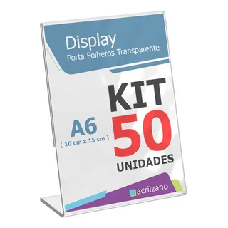 Kit 50 Display Mesa P/pix Maquininha 10x15 Ps L A6 BalcĂŁo Kit 50 Display Mesa P/pix Maquininha 10x15 Ps L A6 BalcĂŁo