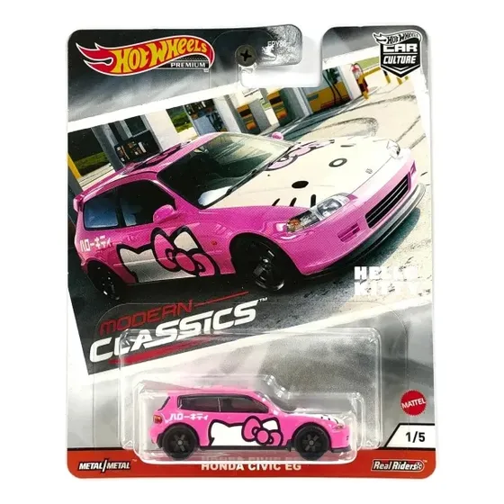 Hot Wheels Premium Honda Civic Eg Hello Kitty Carro Rosa Color Rosa Chicle