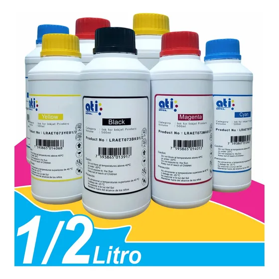 Tinta Ati Para Epson 1/2 Litro Sellada De Fábrica