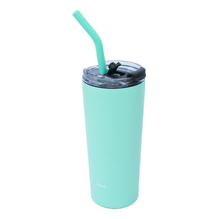Termo Para Café Doble Pared Con Popote Incluído Nuvó 600 Ml Color Menta Termo Para Café Doble Pared Con Popote Incluído Nuvó 600 Ml Color Menta