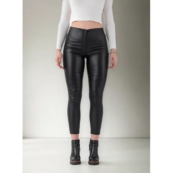 Pantalon Chupin Bengalina Engomado Mujer Semi Elastizado