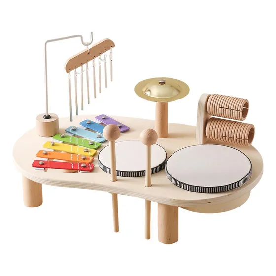 A Conjunto De Bateria Infantil Instrumentos Musicais