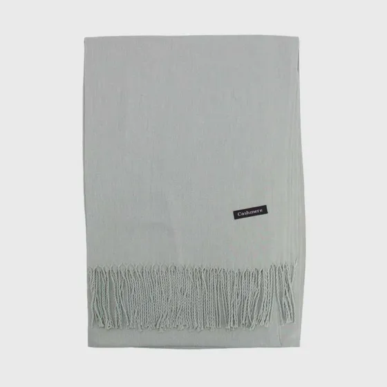 Bufanda Cashmere Lisa Unicolor Gris Liso L