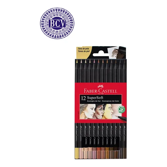 Colores Faber Castell  Supersoft Tonos De Piel Caja X 12