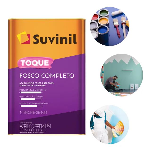 Tinta Parede Suvinil Fosco Lavável Cores 18 Litros