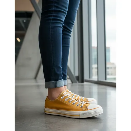 Tênis Converse Feminino Taylor Curto Tecido Mel Queimado Amendoa Marrom Lisa 37 Br