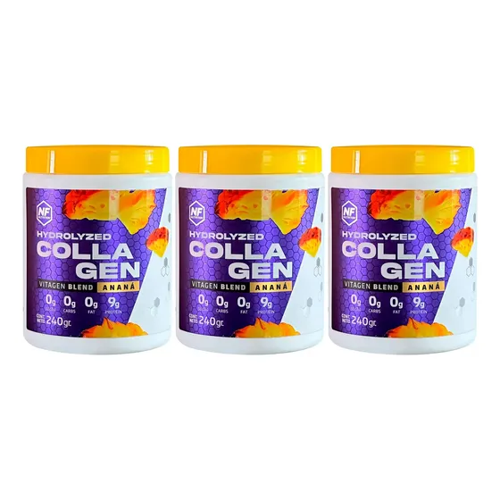 Nf Nutrition X3 Colágeno Hydrolizado Suplemento Ananá 3c