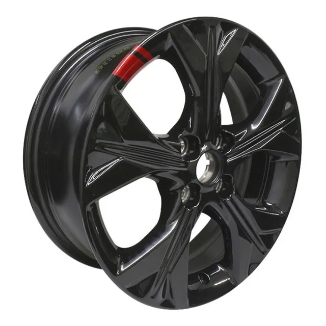 Rin 16 Black Detalle Rojo Onix Beat Sonic Spark Aveo 1 Pieza Color Negro