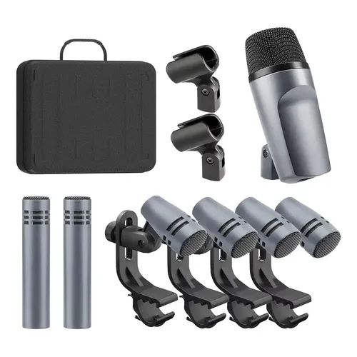 Kit De Microfones Shure Pga Drum Kit 7 Para Bateria - Cor Preto