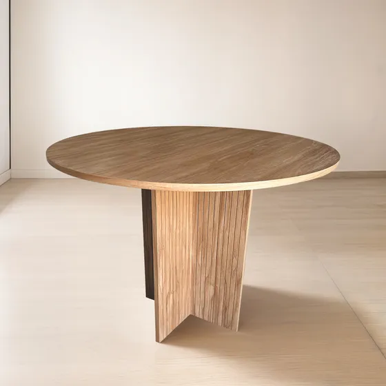 Mesa Living Comedor Madera Paraiso Redonda 120 Cm Laqueada