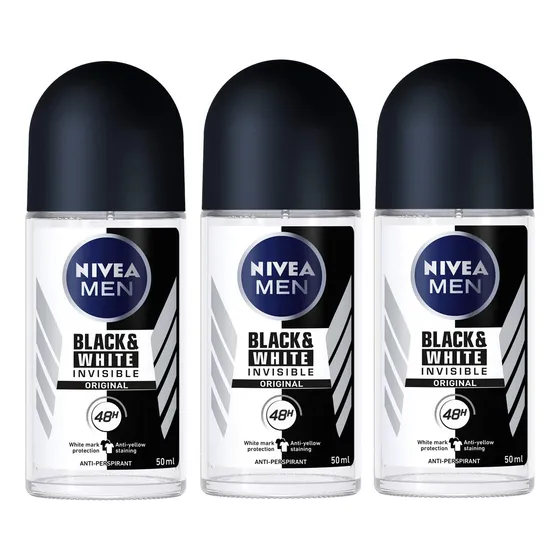 Desodorante Nivea Invisible Para Hombre En Blanco Y Negro 48