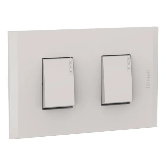 Interruptor Unipolar Doble 10a-250v Arena C/ Placa Arena