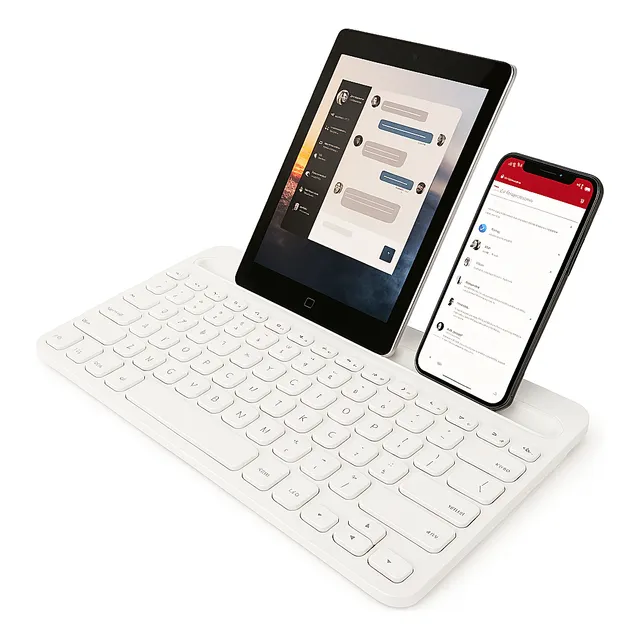 Teclado Inalámbrico Bluetooth Silencioso Recargable Portátil Multidispositivo Compatible Con Tablet Smartphone Smart Tv Ios Android Windows Diseño Delgado Con Batería De Larga Duración