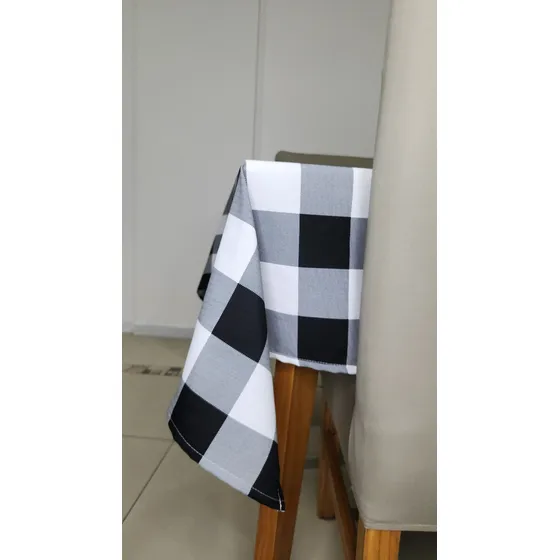 Mantel Rectangular 2 X 1,50m Antimancha Premium Estampados F Color Negro Escoces