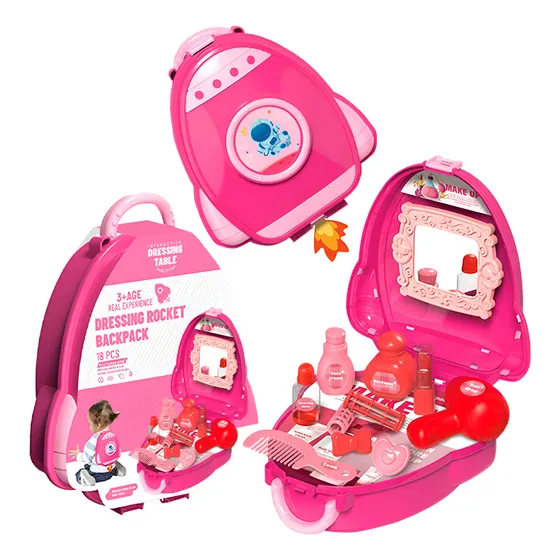 Juego Infantil De Belleza 18pzs Con Mochila Espacial