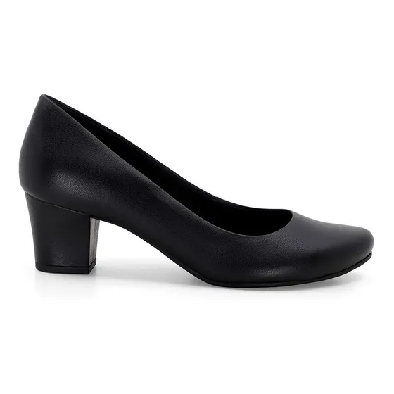 Sapato Usaflex Scarpin Couro Legítimo Conforto 5 Cm Q6692