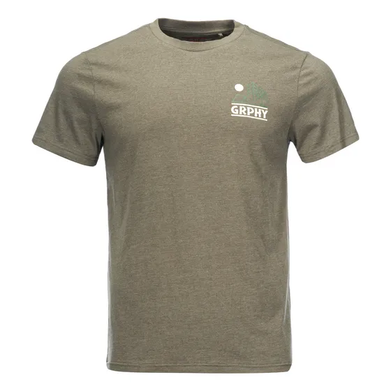 Polera Hombre Geography Liquen Verde Melange
